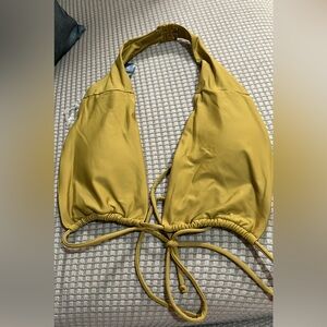 NWOT Zara Golden Bikini Top